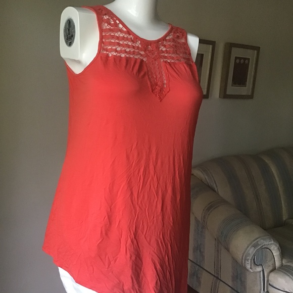 Embroidered orange cover up/ tunic top - Picture 5 of 9